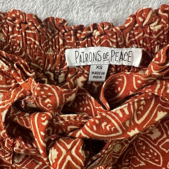 Patrons of Peace Rust Boho Wide-Leg Pants – Size XS - Picture 4 of 5